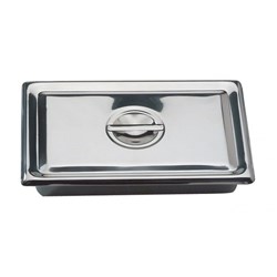 S/Steel Ware Instrument Tray with Lid 200 x 130 x 50mm