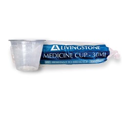 Medicine Cup PP Disposable 30ml (Grad) Livingstone C5000