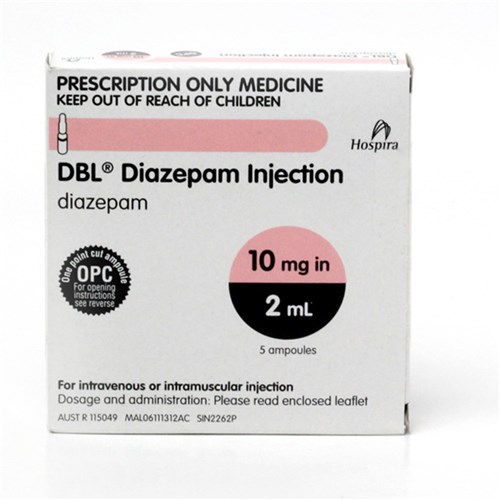 Diazepam Ampoules 10mg 5 x 2ml SM