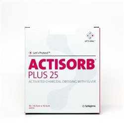 Actisorb Plus 25 Charcoal Dressing 10.5 x 10.5cm B10 MAP105