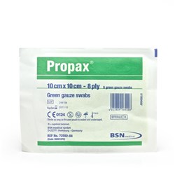 Propax Gauze Swabs Sterile Green 10 x 10cm