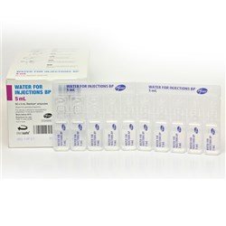 Water for Injection Poly Ampoules 50 x 5ml