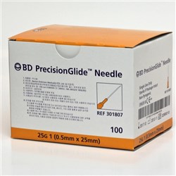 Needles B.D. 25G x 25mm