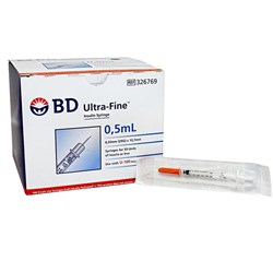 Syringes B.D. 0.5ml 29G U100 13mm