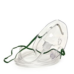 Oxygen Mask Adult with Tubing Latex Free Hudson
