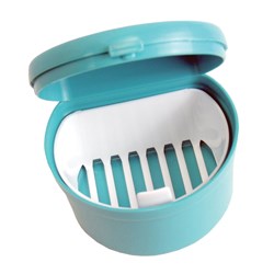 Denture Cup Plastic with Hinged Lid & Insert Warwick