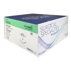 Sutures Nylon Sharpoint 3/0 24mm FS-1 3/8 RC 75cm Black