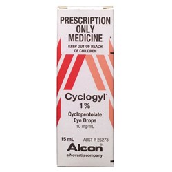 Cyclogyl 1% 15ml SM Cold Chain Lines for NON Metropolitan Deliveries are SHIPPED SEPARATELY