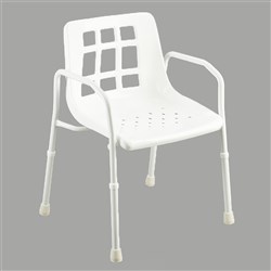 Shower Chair Plastic/Steel Frame Adjust Height 40-55cm 125kg