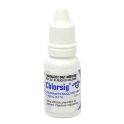 Chlorsig Eye Drop 0.5% 10ml Bottle SM Cold Chain Lines for NON Metropolitan Deliveries are SHIPPED SEPARATELY