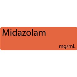 Drug Labels Midazolam 40 x 12mm 500