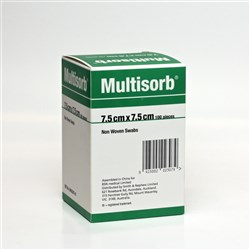 Multisorb Non Sterile Swabs Non Woven 7.5 x 7.5cm