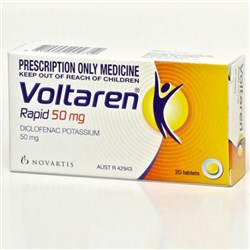 Voltaren Tablets 50mg Rapid Pack of 20 SM