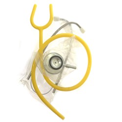Stethoscope Dual Head Complete Yellow Tube Spirit