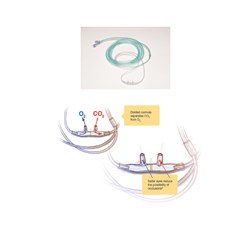 Nasal Cannula Adult Salter Style Divided CO2 7' Tube Male LL