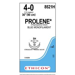 Sutures Prolene Ethicon 4/0 2xSH 26mm 1/2 Taper 90cm Blue