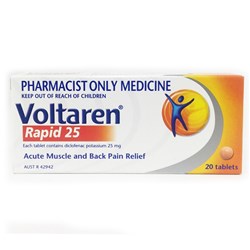 Voltaren Tablets 25mg Rapid Pack of 20 SM