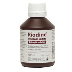 Riodine Povidone Iodine Solution 10% 100ml