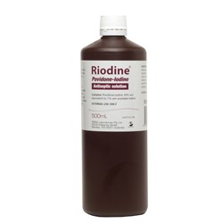 Riodine Povidone Iodine Solution 10% 500ml
