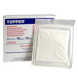 Topper Drain Swab Sterile 10 x 10cm M12510