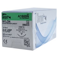 Sutures Nylon Surgical Specialties 3/0 18mm 12 A1669N 45cm