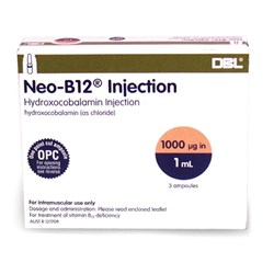 Neo B12 1000mcg 1ml Hydroxocobalamin 1000mcg Pack 3 RD