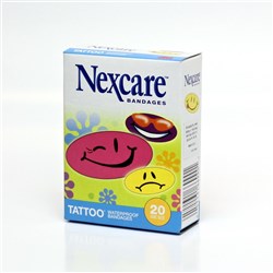 Nexcare Tattoo Strips Cool Character (Smiley Faces) B20 549-20