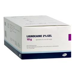 Lignocaine 2% Gel Syringe 10 x 10ml RD