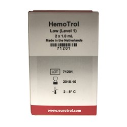 Hemotrol Quality Control Solution Low 2 x 1ml CC For HB201 Cold Chain lines for NON Metropolitan Deliveries are SHIPPED SEPARATELY