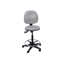 Stool Surgeons with Back Rest & Foot Rest Grey