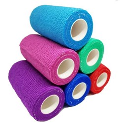 Coplus Cohesive Bandages Ass Colour Pack of 6 7.5cm x 3m