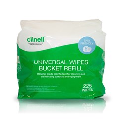 Clinell Universal Sanitising Wipes Hospital Grade 225 Refill