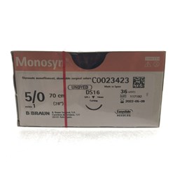 Sutures Monosyn Braun 5/0 DS 16mm 3/8 RC 70cm Undyed