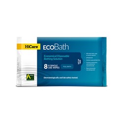 Hicare Eco Bath Resealable 8 Cloth Pack HCEB830