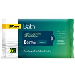 Hicare Bath Resealable 8 Cloth Packs HCB825