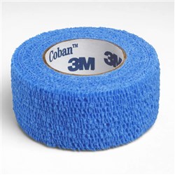 Coban Cohesive Bandages 25mm x 2m Blue