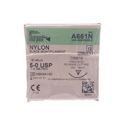 Sutures Nylon Surgical Specialties 5/0 19mm 12 A661N 45cm