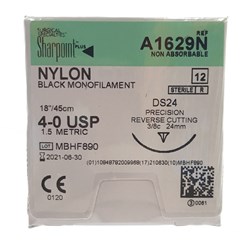 Sutures Nylon Surgical Specialties 4/0 24mm 45cm A1629N