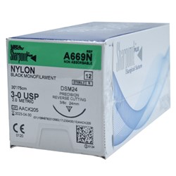 Sutures Nylon Surgical Specialties 3/0 24mm 12 A669N 75cm