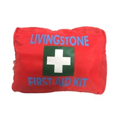 First Aid Vehicle Kit Folding Soft Zip Case Red 18 x 11cm