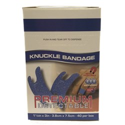 Aeroplast Blue Detectable Knuckle Dressings 75 x 38mm B40