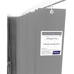 Curtain Disposable Grey 7.5 x 2m Antibact/Fire Retardant C5
