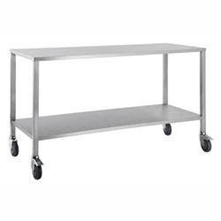 Trolley S/Steel No Drawer Shelf & Rails 80 x 50 x 90cm Econo