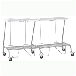 Trolley Linen S/Steel w/ Foot Operated Lid Quad SQ Series