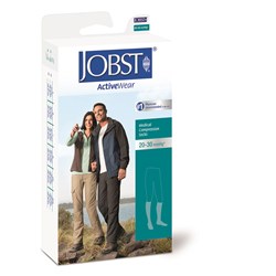 Jobst Activewear Socks Unisex 20-30mmHg Large White
