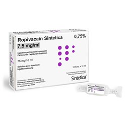 Ropivacaine 7.5mg/ml 10ml Amp B5 SM