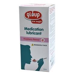 Gloup Medication Lubricant Raspberry Low Sugar 500ml Moderately Thick Level 3