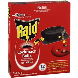 Raid Cockroach Baits 12 Pack