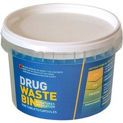 Drug Waste  Container Blue 565ml for Tablets & Capsules
