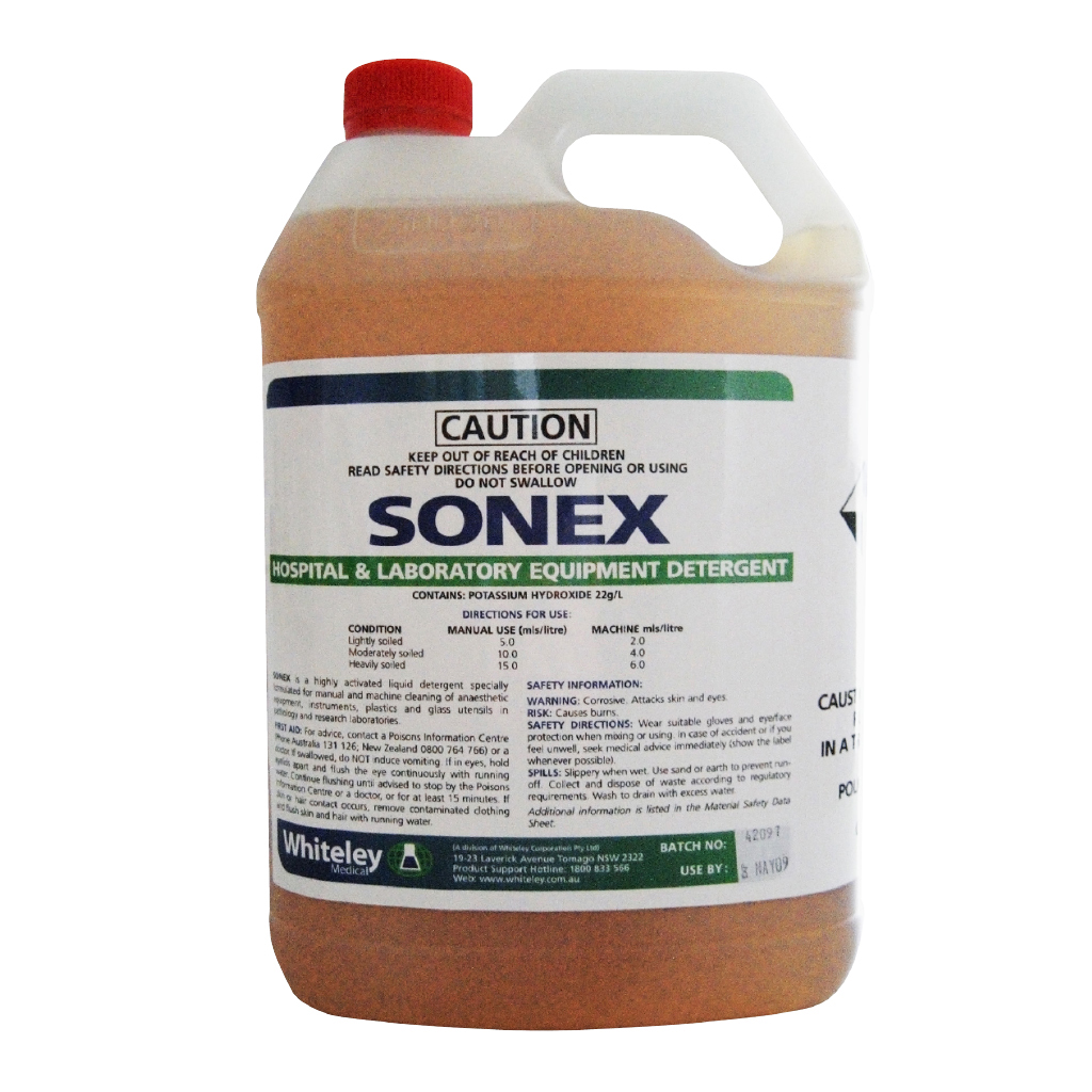Sonex Alkaline Detergent Wide Neck 5l SSS Australia SSS Australia Medical Supplies